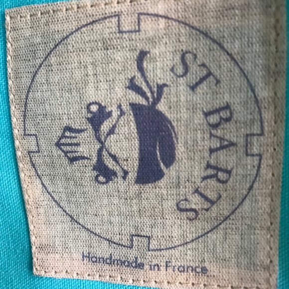 NWOT St Barts Burlap & Leather Beach Bag - Picture 6 of 7